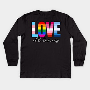 LGBT Pride Rainbow Love LGBTQ Pride Allyship Kids Long Sleeve T-Shirt